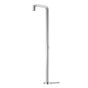 Outdoor Shower - Free Standing Hot & Cold Shower - Lever Handle Valve, Concealed Shower Head - Satin