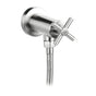 Outdoor Shower - Angle Valve - ''Smooth'' Cross Handle - Satin