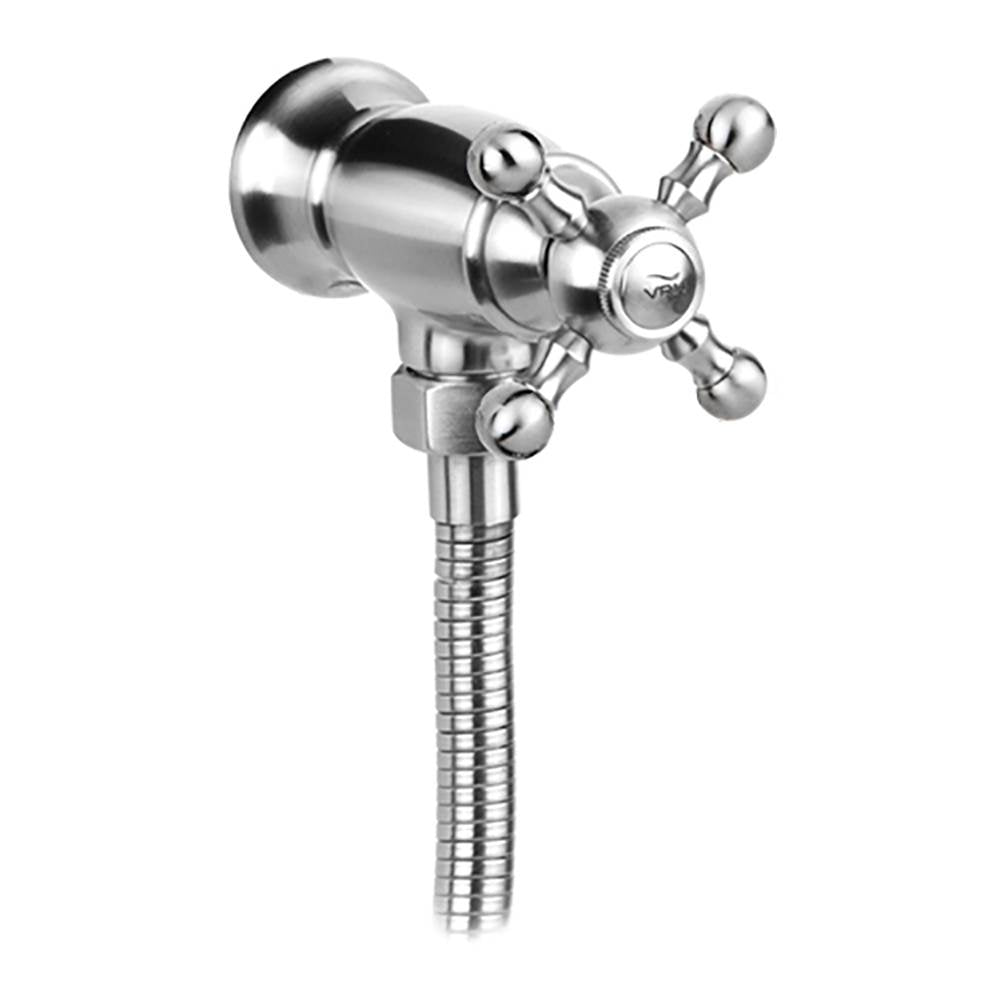 Outdoor Shower - Angle Valve - ''Collana'' Cross Handle - Satin