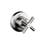Outdoor Shower - Concealed Single Supply Valve - ''Smooth'' Cross Handle - 316 Stainless Steel - Satin