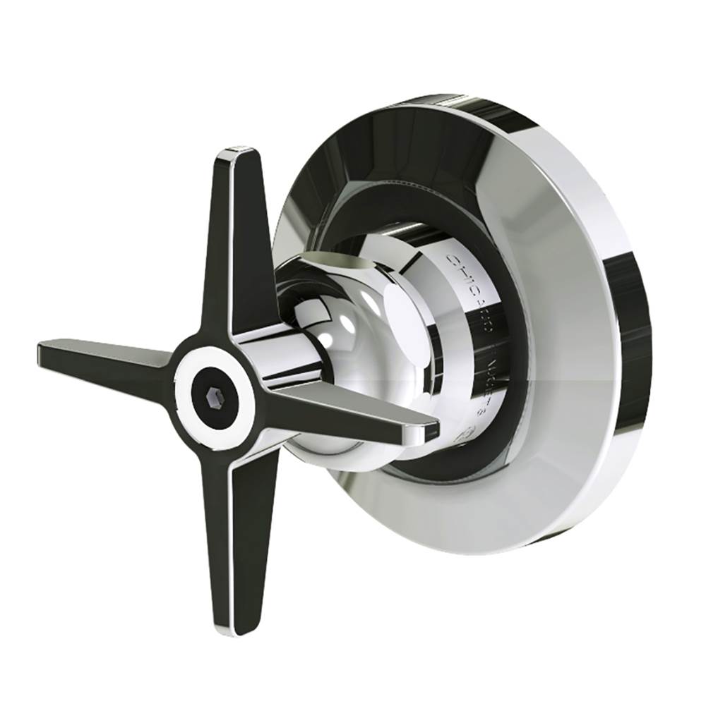 Outdoor Shower - Concealed Single Supply Valve - Cross Handle - Chrome Plated Brass - Mirror