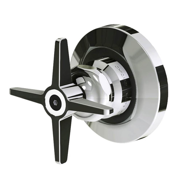Outdoor Shower - Concealed Single Supply Valve - Cross Handle - Chrome Plated Brass - Mirror