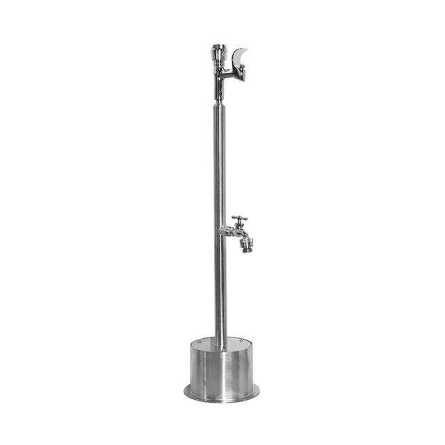 Outdoor Shower - Free Standing Single Supply ADA Metered Drinking Fountain, Hose Bibb