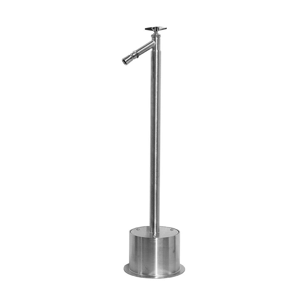 Outdoor Shower - Free Standing Single Supply Cross Handle Foot Shower