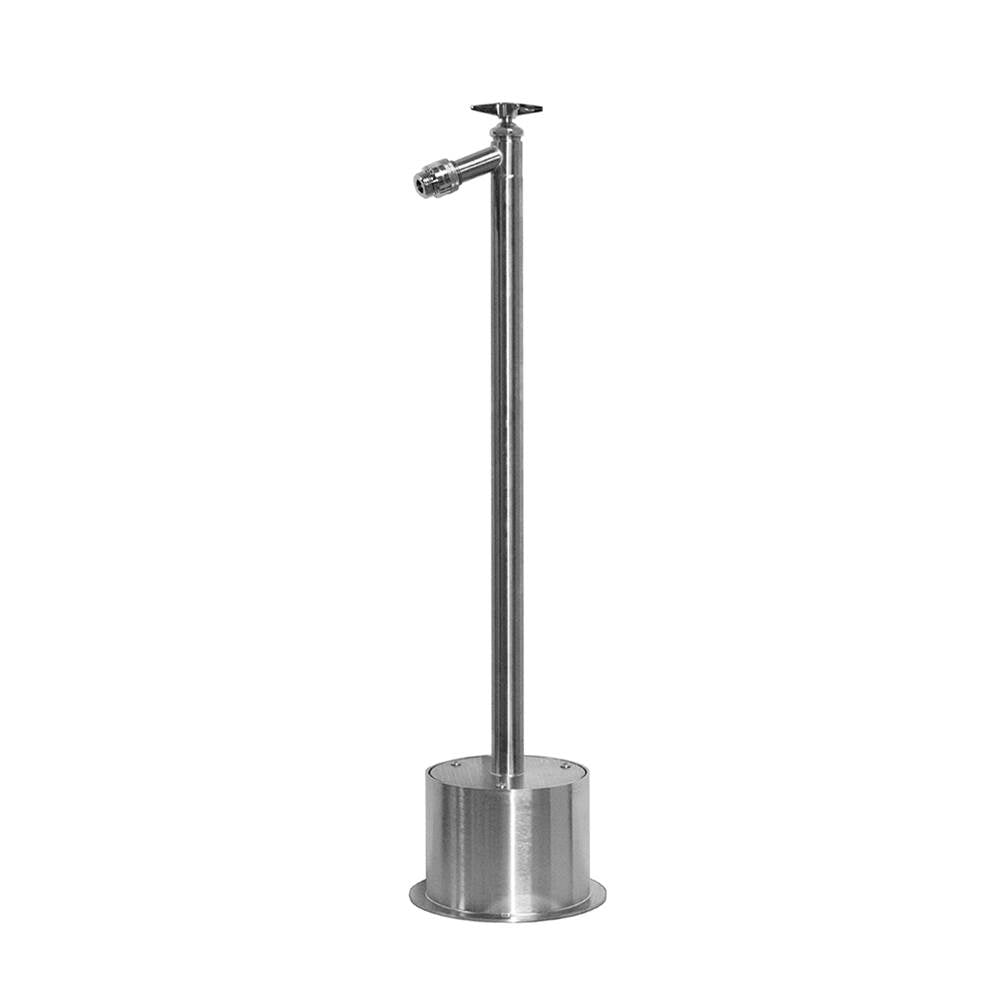 Outdoor Shower - Free Standing Single Supply Cross Handle Hose Bibb