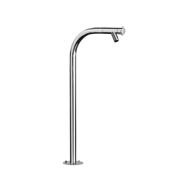 Outdoor Shower - 'Spring'' Free Standing Single Supply Faucet with Aerating Screen - Mirror