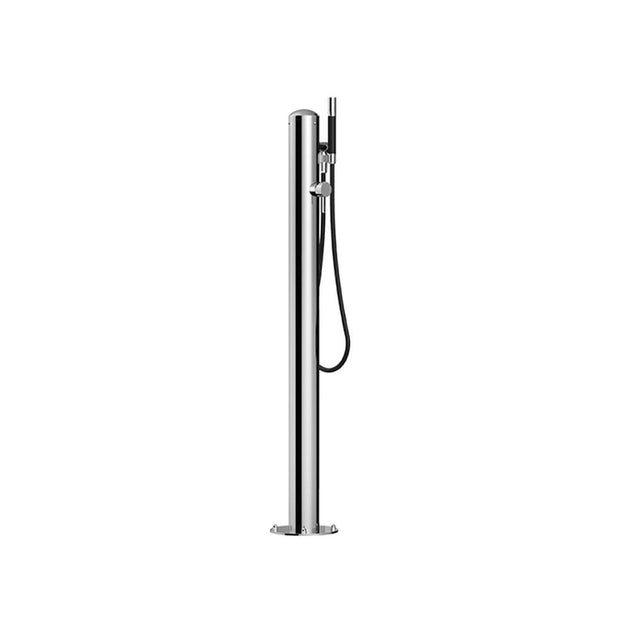 Outdoor Shower - 'Spring'' Free Standing Hot & Cold Hand Spray - Satin