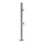 Outdoor Shower - 'Spring'' Free Standing Single Supply Foot Shower - ADA Metered Push Valve - Mirror