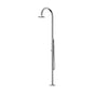Outdoor Shower - 'Origo'' Free Standing Single Supply Shower Unit -  Hand Spray - 8'' Shower Head - Mirror