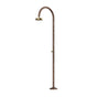 Outdoor Shower - 'Origo'' Free Standing Single Supply Copper Shower Unit - 8'' Brass Shower Head