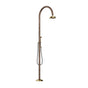 Outdoor Shower - 'Origo'' Free Standing Hot & Cold Copper Shower Unit - Hand Spray -  8'' Brass Shower Head