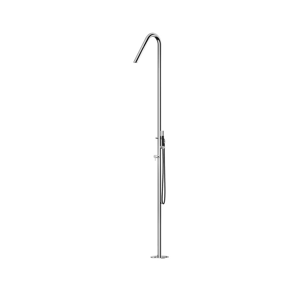 Outdoor Shower - 'Twiggy Rain'' Free Standing Hot & Cold Shower Unit - Hand Spray -  Concealed Shower Head - Mirror (replaces FTA-CS40-HCHS)