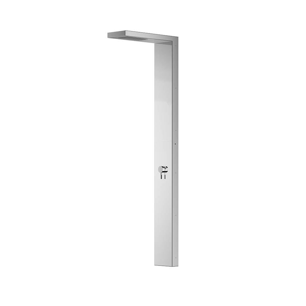 Outdoor Shower - 'In & Out'' Wall Mount Hot & Cold Shower Panel - Concealed Shower Head - Mirror