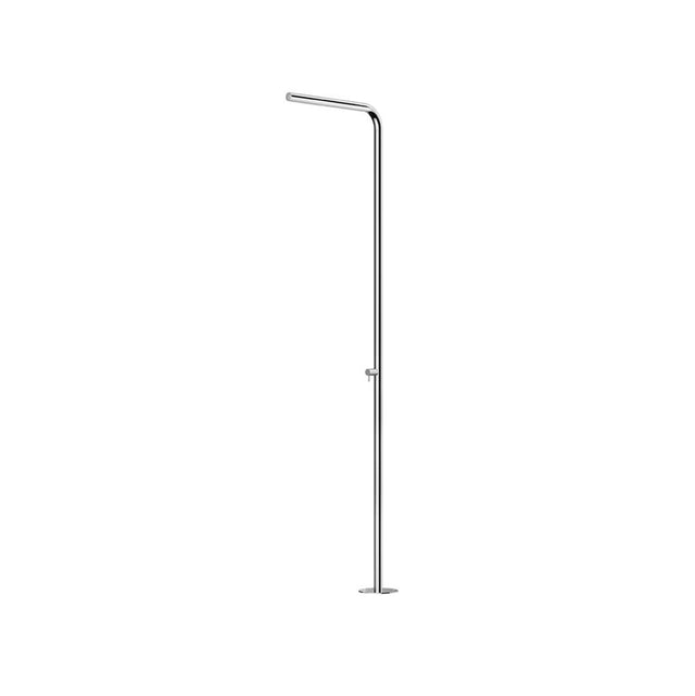 Outdoor Shower - 'Skinny'' Free Standing Hot & Cold Shower Unit - Concealed Shower Head - Mirror