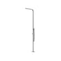 Outdoor Shower - 'Skinny'' Free Standing Hot & Cold Shower Unit - Hand Spray - Concealed Shower Head - Satin