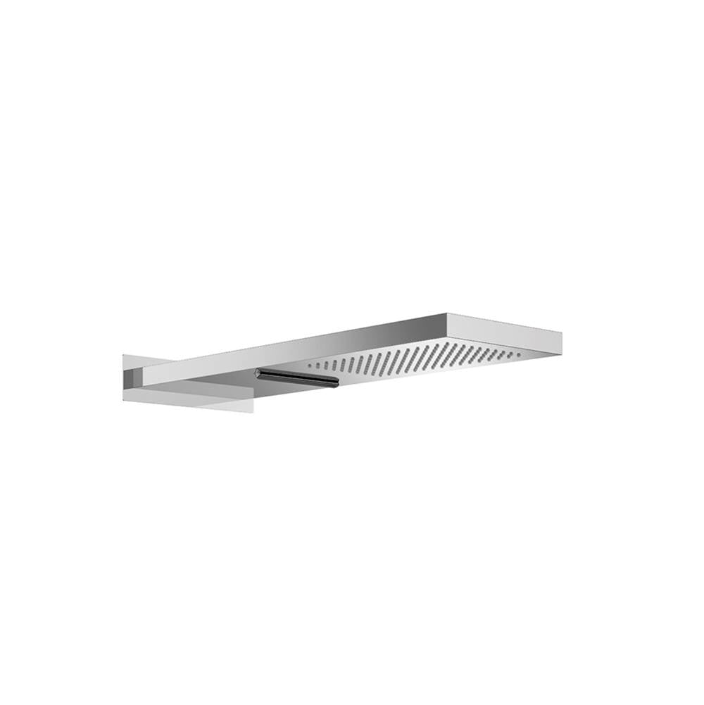 Outdoor Shower - 'Waterline'' 6-1/2''x21'' Shower Arm with Cascade and Concealed Shower Head - Satin