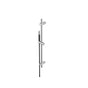 Outdoor Shower - 'Waterline'' Sliding Rail, Stainless Steel/Black Resin Tubular Hand Spray & Black PVC Hose - Satin