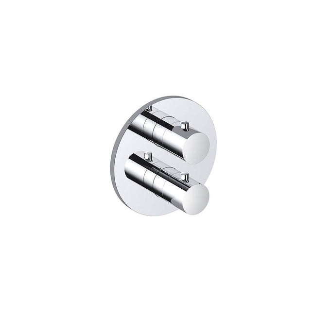 Outdoor Shower - 'Waterline'' Concealed Hot & Cold Thermostatic Valve with 2-way Diverter (concealed valve box) - Satin