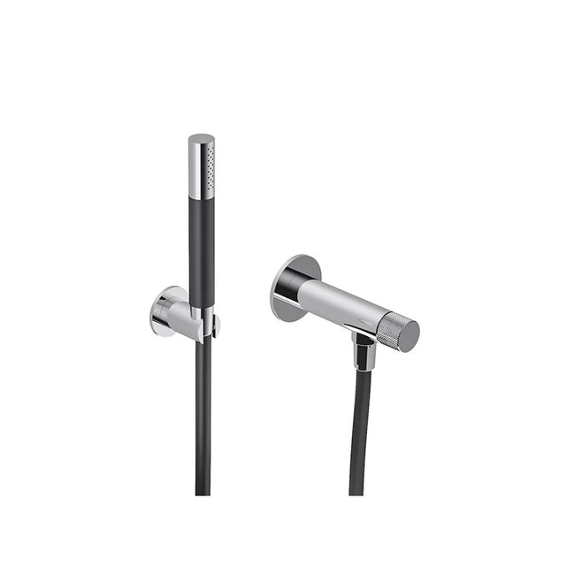 Outdoor Shower - 'Waterline'' Wall Mount Single Supply Hand Spray - Satin