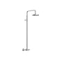 Outdoor Shower - 'Waterline'' Wall Mount Hot & Cold Shower Unit - Single Handle Valve - 8'' Shower Head - Mirror