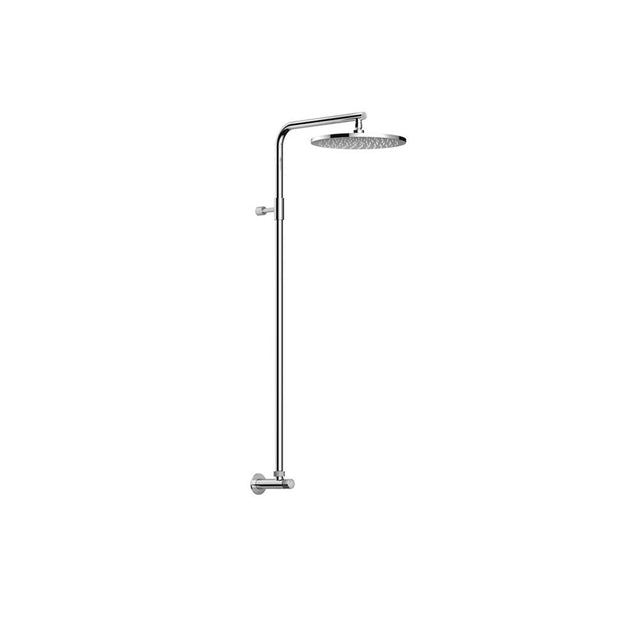 Outdoor Shower - 'Waterline'' Wall Mount Single Supply Shower Unit - 12'' Shower Head - Satin