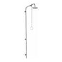 Outdoor Shower - Wall Mount Single Supply Shower - Pull Chain Valve, 8'' Shower Head