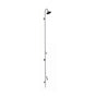 Outdoor Shower - Wall Mount Single Supply Shower - Cross Handle Valve, 4'' Shower Head, Hose Bibb