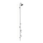 Outdoor Shower - Wall Mount Single Supply Shower - Cross Handle Valve, 4'' Shower Head, Hose Bibb, Foot Shower