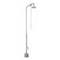 Outdoor Shower - Free Standing Single Supply Shower - Pull Chain Valve, 8'' Shower Head, Hose Bibb