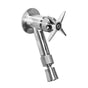 Outdoor Shower - Wall Mount Foot Shower - Cross Handle Valve, 1'' Shower Head - Stainless Steel - Stainless Steel