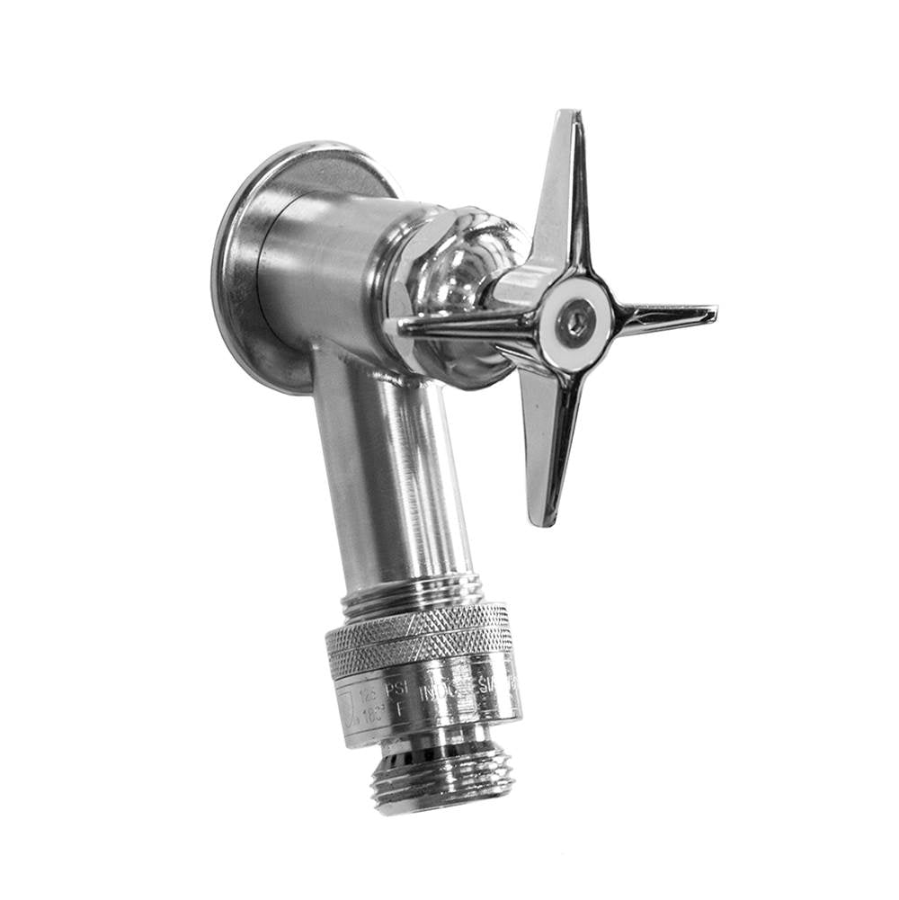 Outdoor Shower - Wall Mount Hose Bibb - 3/4'' Male Hose Thread, Vacuum Breaker - Stainless Steel - Stainless Steel