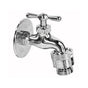 Outdoor Shower - Wall Mount Hose Bibb - 3/4'' Male Hose Thread, Vacuum Breaker - Chrome Plated Brass - Chrome Plated Brass
