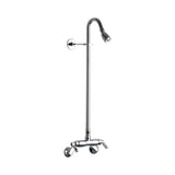 Outdoor Shower - Wall Mount Hot & Cold Shower - ADA Lever Handle Valve, 1-5/8'' Shower Head, Chrome Plated Brass