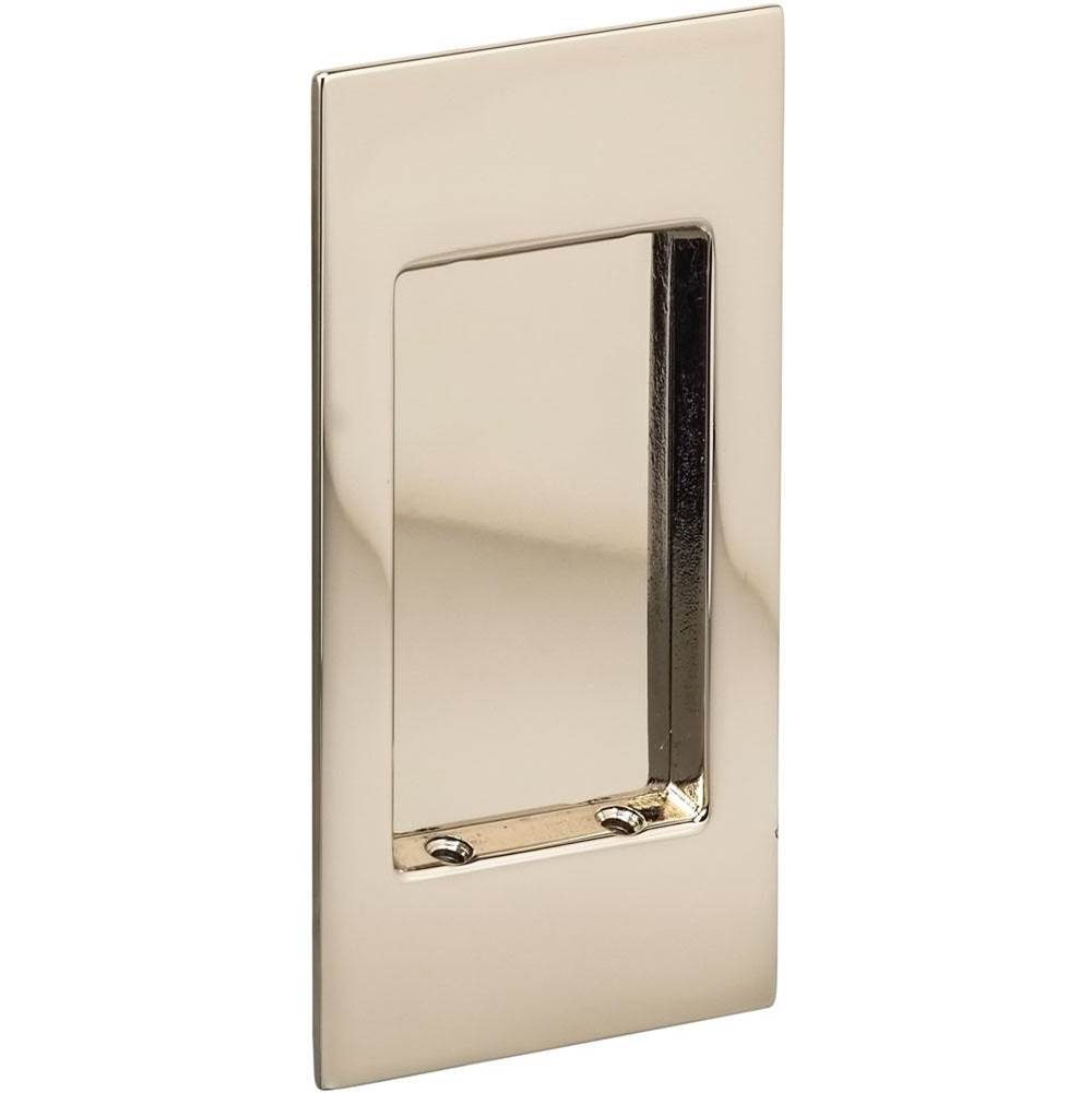 OMNIA - Flushcup, Modern Small Rectangle 4.5 X 2 9/32 US14 - Polished Lacquered Nickel