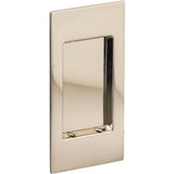 OMNIA - Flushcup, Modern Small Rectangle 4.5 X 2 9/32 US14 - Polished Lacquered Nickel