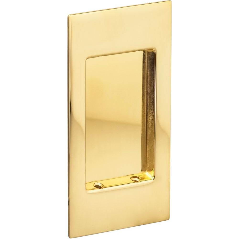 OMNIA - Flushcup, Modern Small Rectangle 4.5 X 2 9/32 US3A - Polished Unlacquered Brass