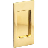 OMNIA - Flushcup, Modern Small Rectangle 4.5 X 2 9/32 US3A - Polished Unlacquered Brass
