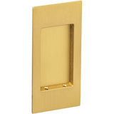 OMNIA - Flushcup, Modern Small Rectangle 4.5 X 2 9/32 US14 - Satin Brass Lacquered
