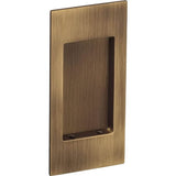OMNIA - Flushcup, Modern Small Rectangle 4.5 X 2 9/32 US5 - Antique Brass