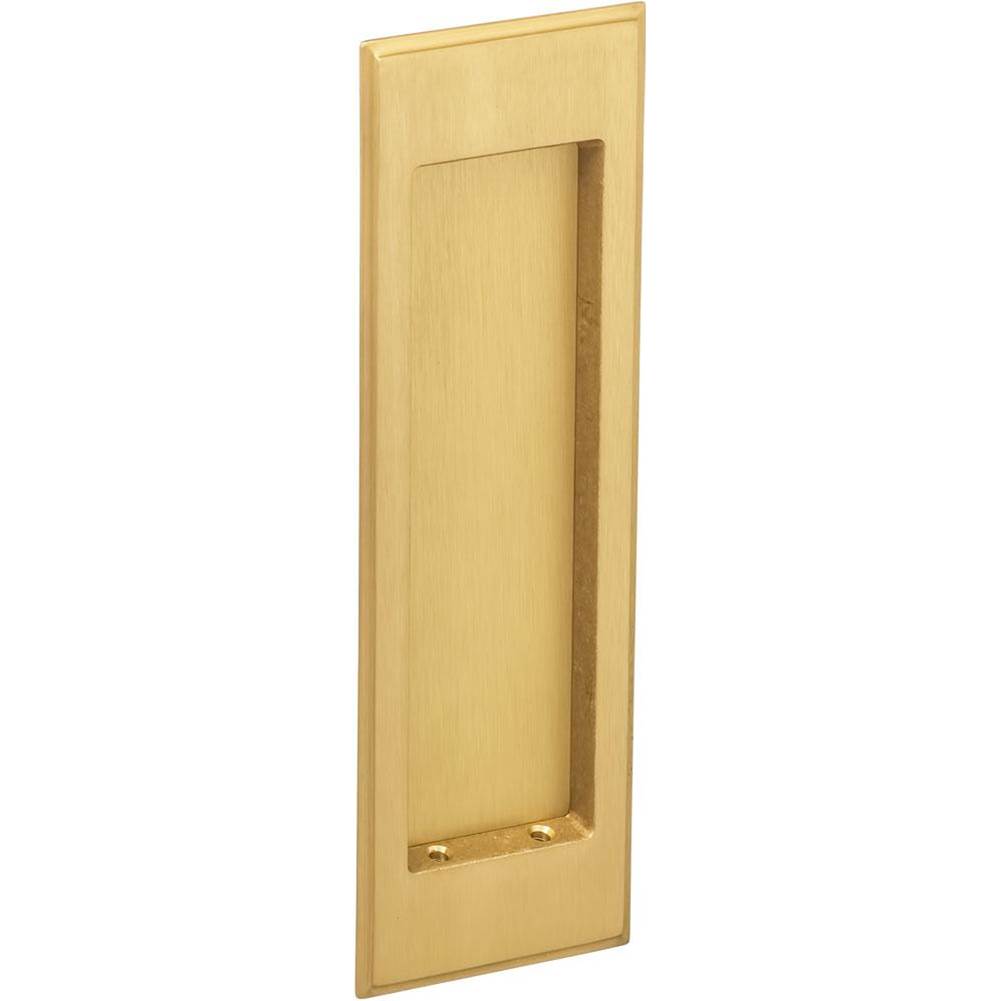 OMNIA - Flushcup, Stepped Large Rectangle 7 X 2 9/32 US14 - Satin Brass Lacquered