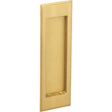 OMNIA - Flushcup, Stepped Large Rectangle 7 X 2 9/32 US14 - Satin Brass Lacquered