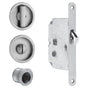 OMNIA - Sliding Door Lock US32D - Satin Stainless Steel