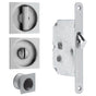 OMNIA - Sliding Door Lock US32D - Satin Stainless Steel