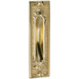 OMNIA - Ornate Flush Pull US3 - Lacquered Polished Brass