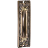 OMNIA - Ornate Flush Pull Sb - Lacquered Shaded Bronze