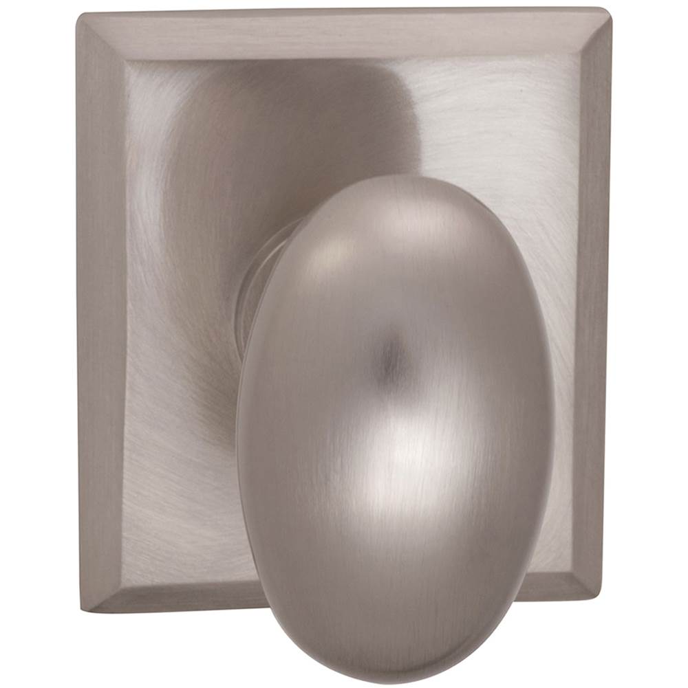 OMNIA - Egg.Kn,Rect Rose,Pass. US15 - Lacquered Satin Nickel Plated