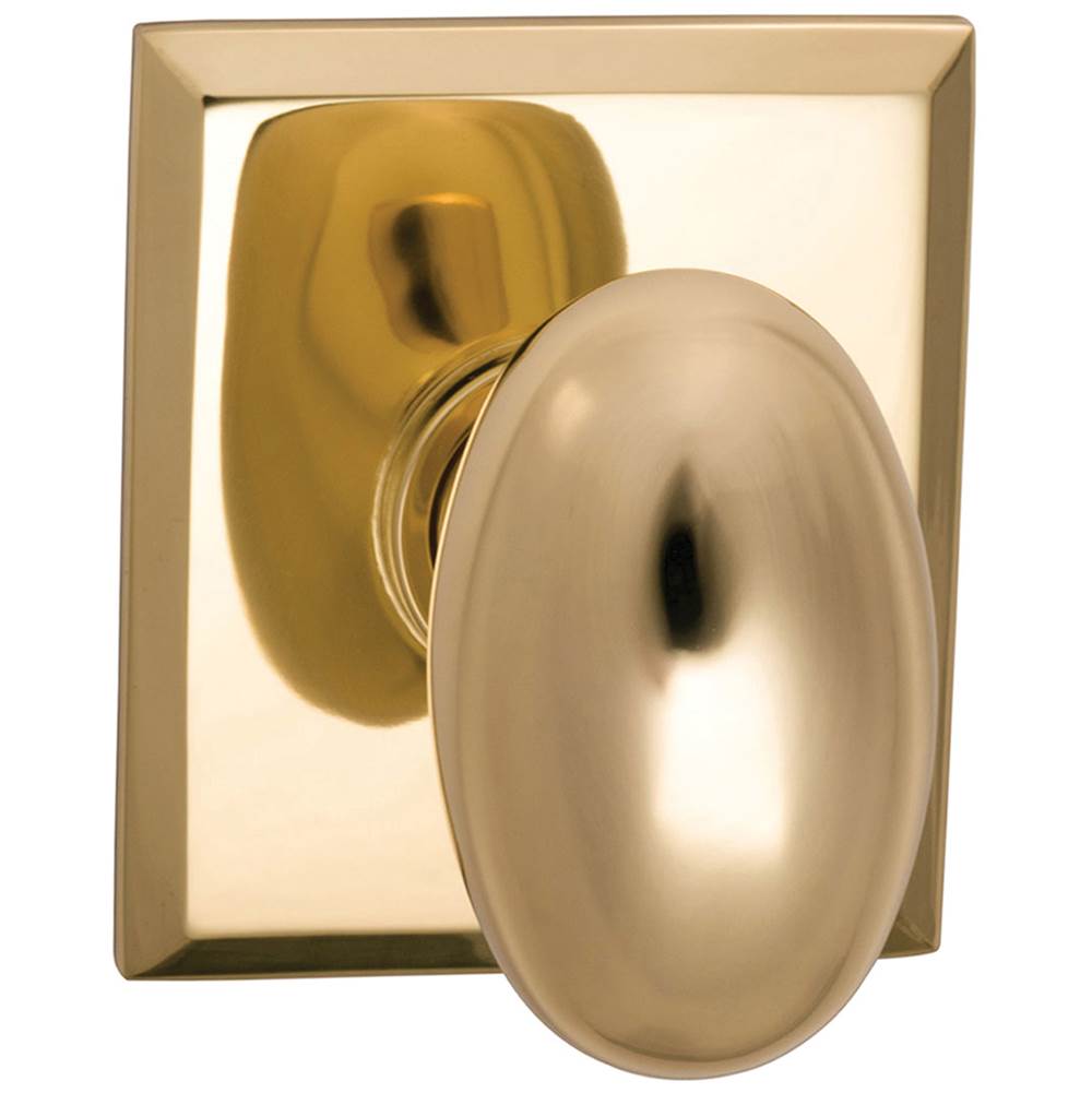 OMNIA - Egg.Kn,Rect Rose,Priv. US3 - Lacquered Polished Brass
