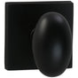 OMNIA - Egg Knob,Sq.Rose, S.D. US10B - Lacquered Oil Rubbed Black