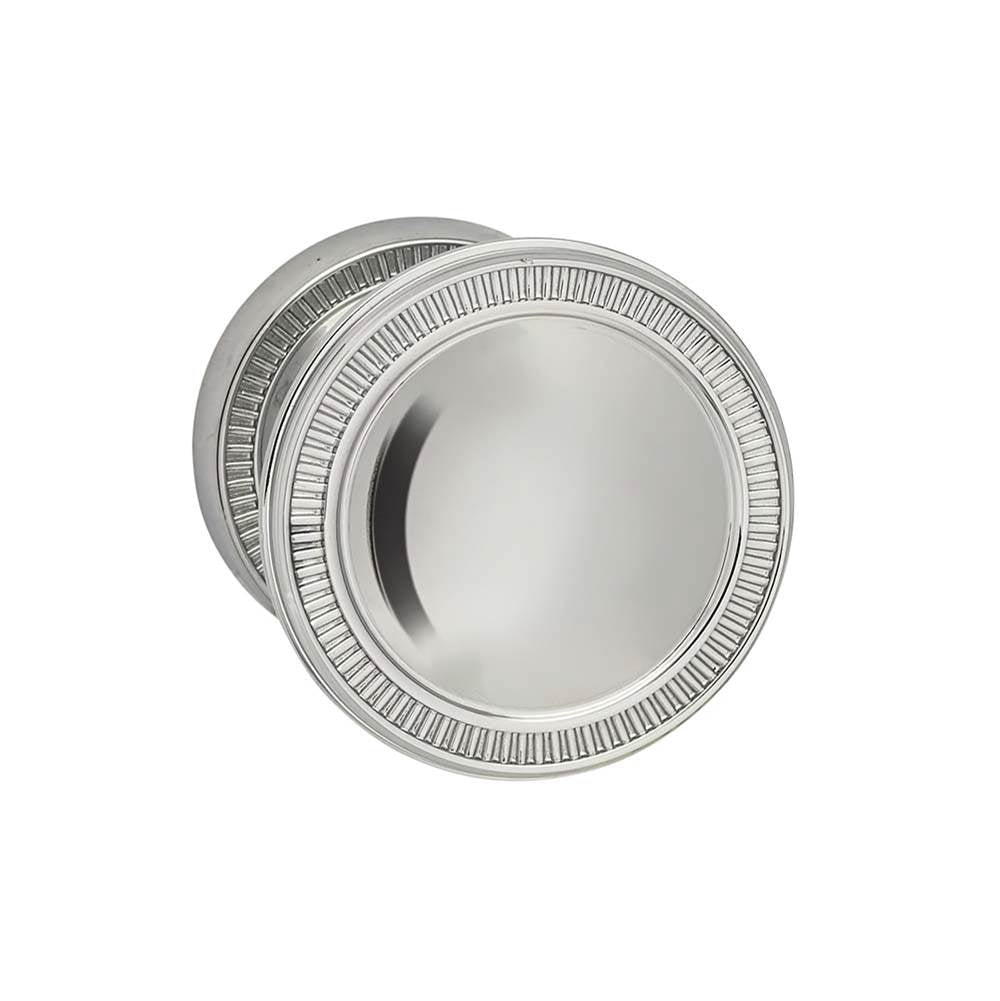 OMNIA - Milled Knob 50 mm Rose Pr US26 - Polished Chrome Plated