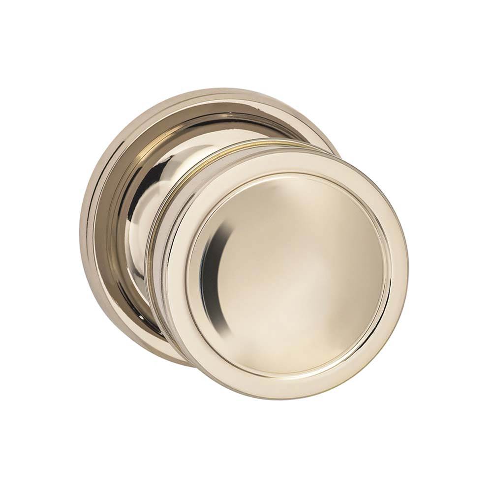 OMNIA - Plain Knob 67 mm Rose Pr US14 - Lacquered Polished Nickel Plated
